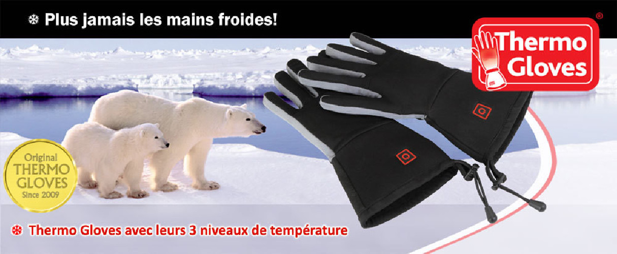 Sous gants chauffants adaptés à la pratique de la plongée, Thermalution